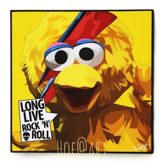 Big Bird บิ๊กเบิร์ด Sesame Street เซซามี สตรีท การ์ตูน cartoon รูปภาพ​ติด​ผนัง​ pop art ของขวัญ กรอบรูป รูปภาพ แต่งบ้าน