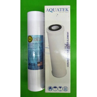 AQUATEK ไส้กรองน้ำ ไส้กรองเซรามิค ของ หัวตัด ท้ายตัด 2.5" x 10" เครื่องกรอง เครื่องกรองน้ำ ไส้กรอง