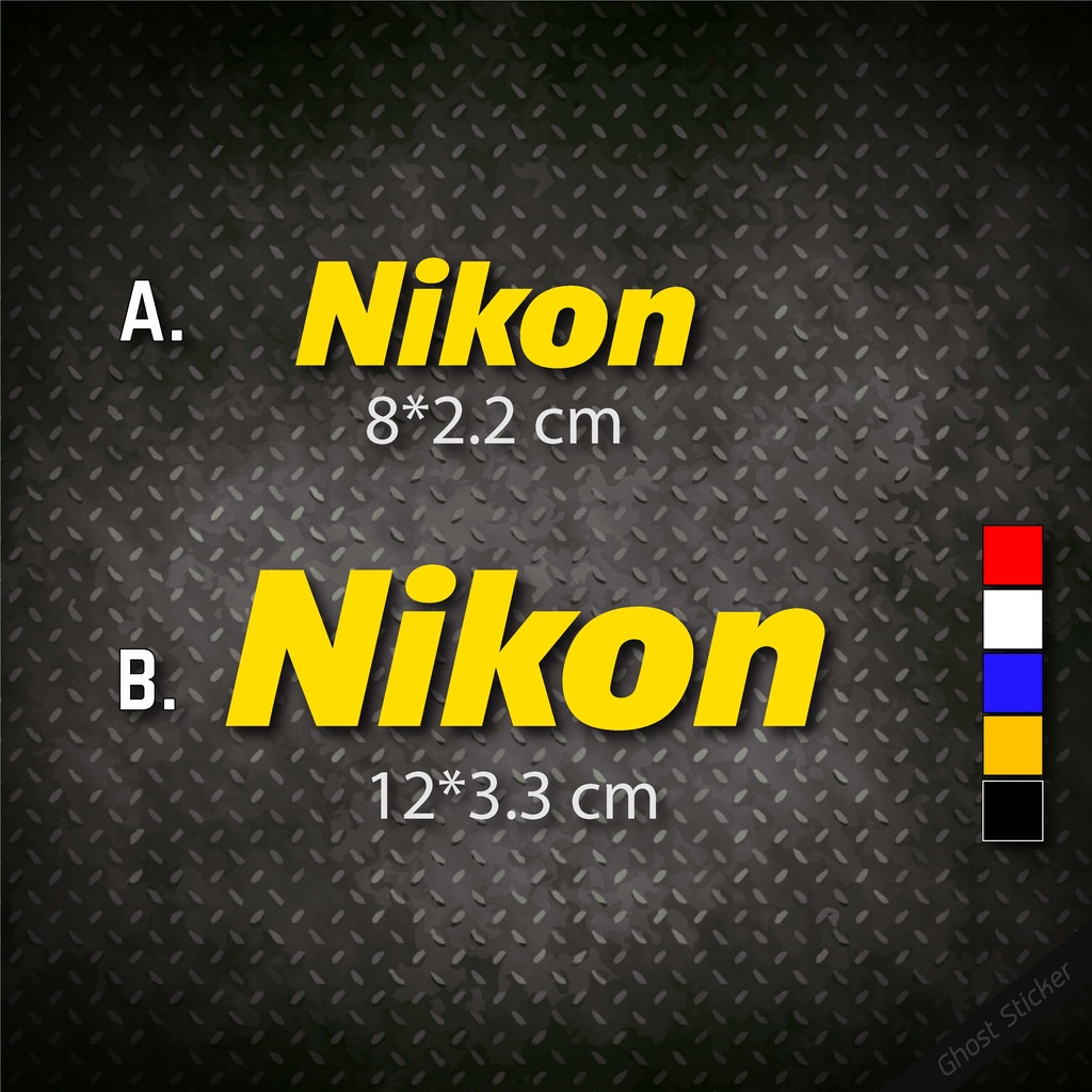 สติกเกอร์กล้อง Nikon / นิคอน 2 ขนาด งานไดคัทสะท้อนแสง3M