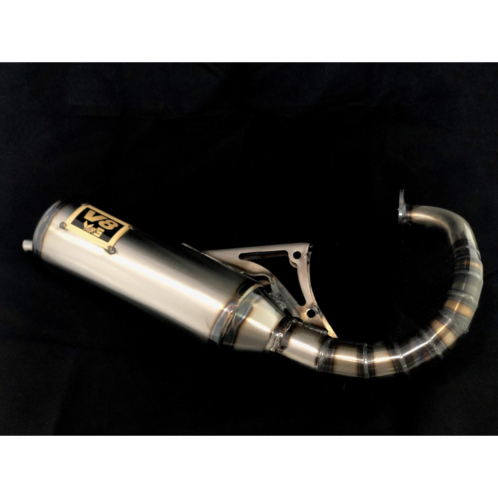 ท่อ V8 คอเล็ก (เทียม) สูบตั้ง สูบนอน ท่อไอเสียแต่งรถป๊อบ Honda Dio AF18 AF25 AF27 AF28 สูบตั้ง zx สูบนอน