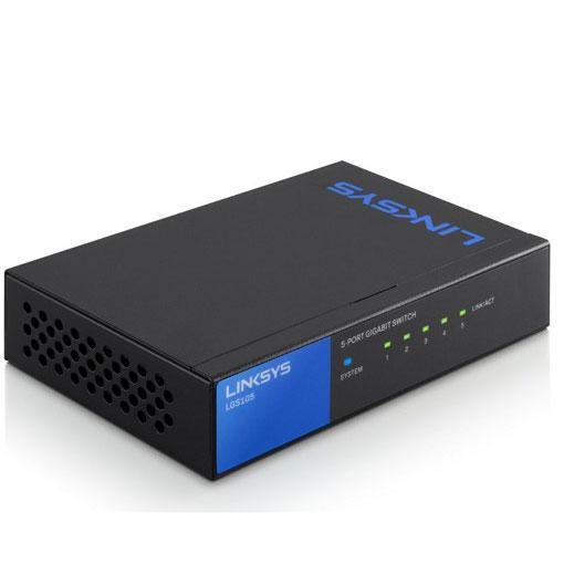 Linksys LGS105 Gigabit Switch 5-Ports 10/100/1000Mbps แบบ Unmanaged สวิตซ์ฮับ