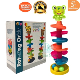 mainan rotating orbit edukasi anak laki laki perempuan seluncuran bola puzzle rolling ball