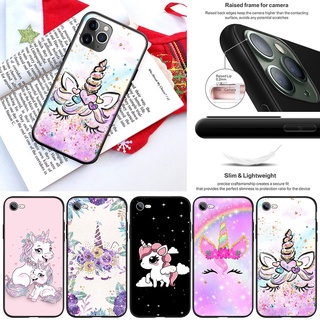 Fl22 เคสโทรศัพท์มือถือแบบนิ่ม ลายการ์ตูนยูนิคอร์น สําหรับ iPhone 5 5S 6 6S 7 8 11 Pro Max Plus SE XR