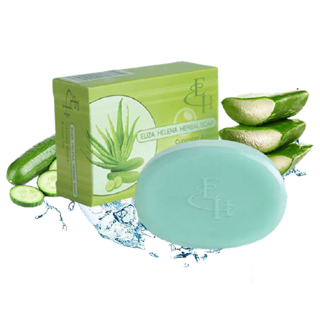 สบู่อโลเวร่า ผสมแตงกวา ชาเขียว 100 กรัม  ELIZA HELENA HERBAL SOAP