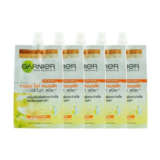 [แพ็ค 5 ชิ้น] GARNIER การ์นิเย่ไลท์คอมพลีทเดย์ ครีมซอง SPF17 7 มล.