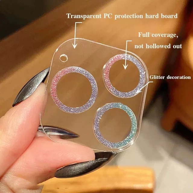 💖💖ฟิล์มกระจก เลนส์กล้อง เพชร(HD) สำหรับ iPhone 11 1615 14 Pro Max 13 12 Pro Max ไอโฟน 16 11 12 13 14 15 Pro 14 15 Plus - ภาพย่อย 5