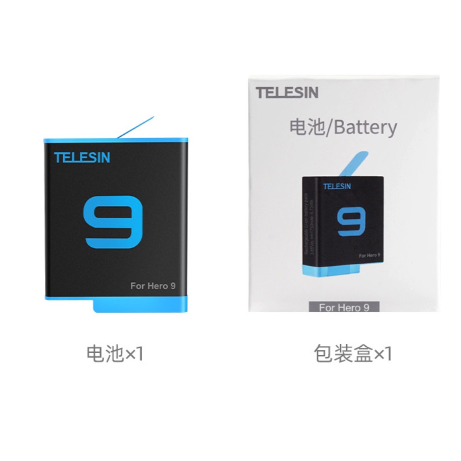 แบตเตอรี่ กล้อง GoPro Hero 9 10 11 12 TELESIN แท้ ประกัน Battery แบต Gopro9 GoproHero9 GoproHero Gopro10 batt