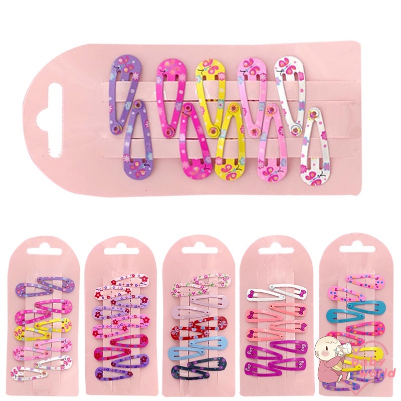 กิ๊บติดผม น่ารัก สีแคนดี้ สไตล์เกาหลี สําหรับเด็กผู้หญิง 10 ชิ้น