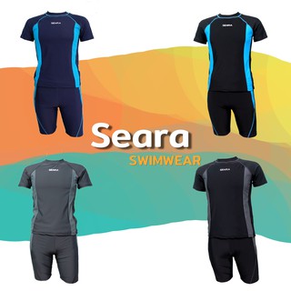 ชุดว่ายน้ำชาย Seara แขนสั้น ขาสั้น สีดำ เทา น้ำเงินเข้ม Size( S M L XL XXL 3XL)