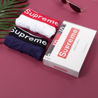 กางเกงในSupreme (กล่อง 3 ตัว) Underwear Men Boxer สินค้าพร้อมส่ง💨