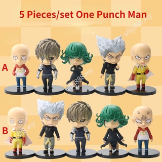 โมเดลฟิกเกอร์ One Punch Man Saitama Tatsumaki Genos ของเล่นสําหรับเด็ก 5 ชิ้น ต่อชุด