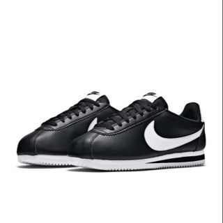 รองเท้าผ้าใบผู้ชาย nike cortez basic leather06 (black-white)