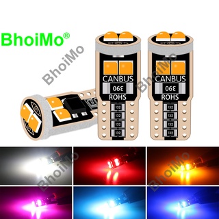 BhoiMo high quality T10 led car interior light reading park light 6smd W5W 3030 194 168 dome plate license light clearance indicator Panel Marker Rear tail trunk map door signal lamp Park peanut bulb auto Motorcycle light lamp DC12V white ice blue 6000K