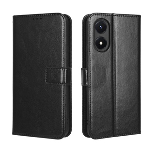 Vivo Y02s เคส Leather Case เคสโทรศัพท์ Stand Wallet Vivo Y02s Y 02s เคสมือถือ Cover