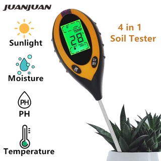 【การจัดส่งในประเทศไทย】4in1 เครื่องวัดค่าดิน Soil PH meter ความชื้น อุณหภูมิ แสง เครื่องวัดดิน ระบบดิจิตอล