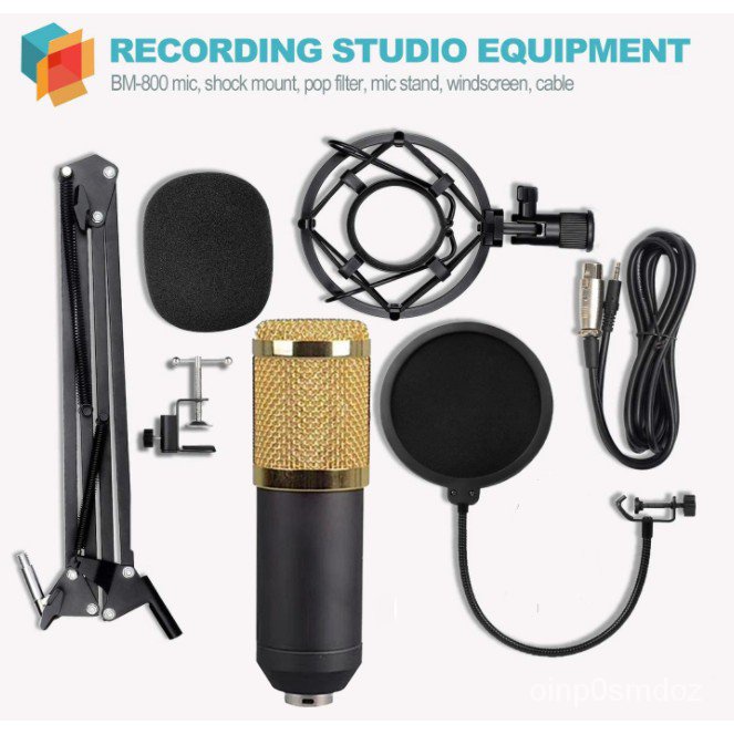 mALG BM800 Mic Set Condenser Microphone Live Stream V8 Sound Card Bluetooth Audio Studio