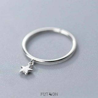 Cute star silver ring