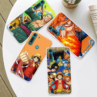 เคสโทรศัพท์มือถือ แบบนิ่ม สีโปร่งใส ลายการ์ตูนวันพีช สําหรับ Motorola Moto G8 Power Lite