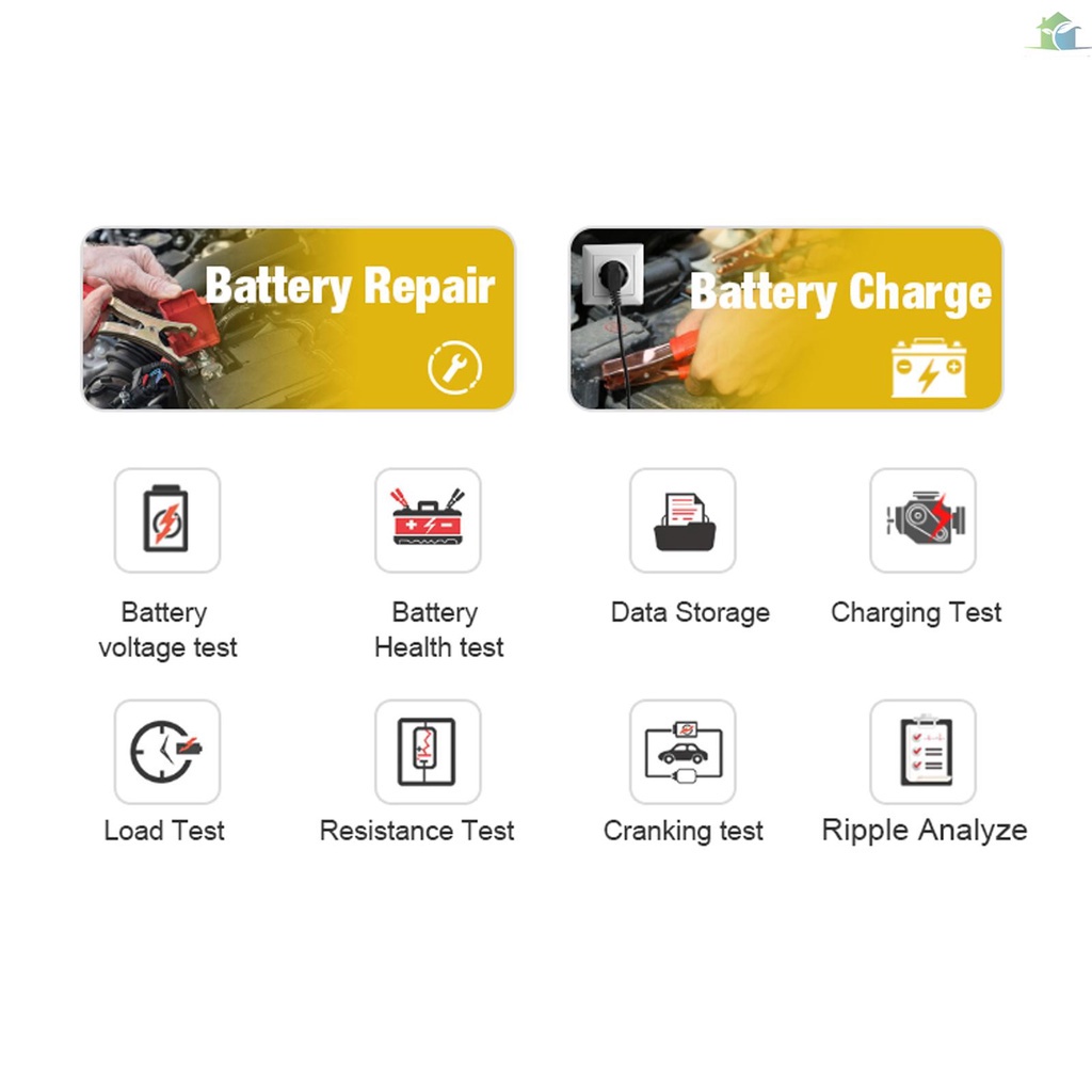 Kw510 เครื่องทดสอบแบตเตอรี่รถยนต์มัลติฟังก์ชั่นอุปกรณ์ซ่อมแบตเตอรี่ ...