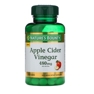 Natures Bounty, Apple Cider Vinegar, 480 mg, 200 Tablets