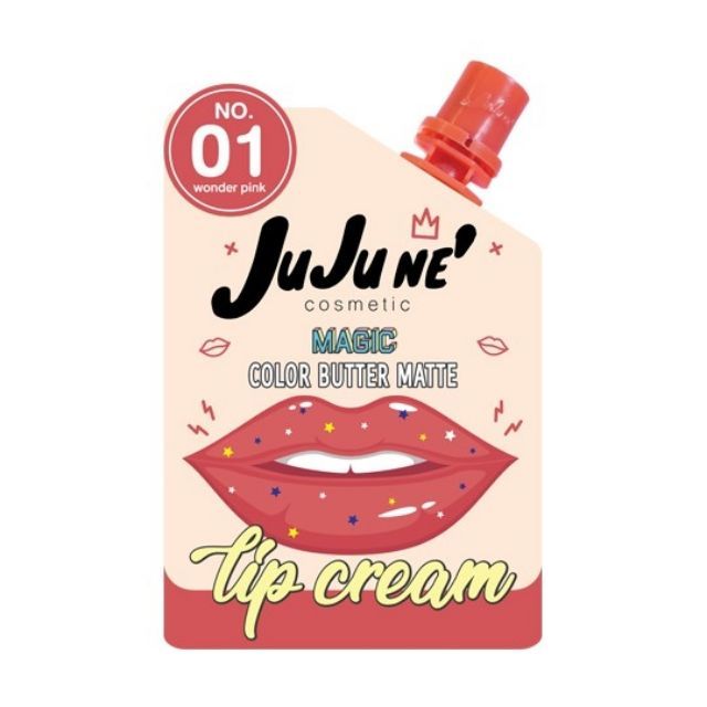 JuJune' Magic Color Butter Matte Lip Cream จูจูเน่ เมจิก คัลเลอร์ บัตเตอร์ แมท ลิป ครีม 3 กรัม