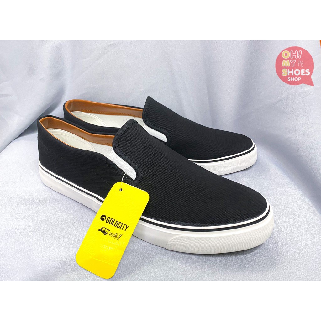 พร้อมส่งจากไทยราคาโรงงาน!! รองเท้าผ้าใบ Gold city รุ่นNS011 โกลซิตี้รองเท้าผ้าใบสวม Slip-on ทรงสลิปออน(พร้อมกล่อง)