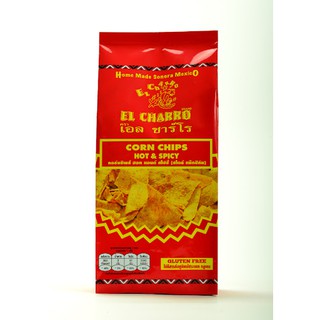 el charro Corn Chips Hot &amp; Spicy 200g. เอล ชาร์โร คอร์นชิปส์ฮอทแอนด์สไปซี่ 200 กรัม