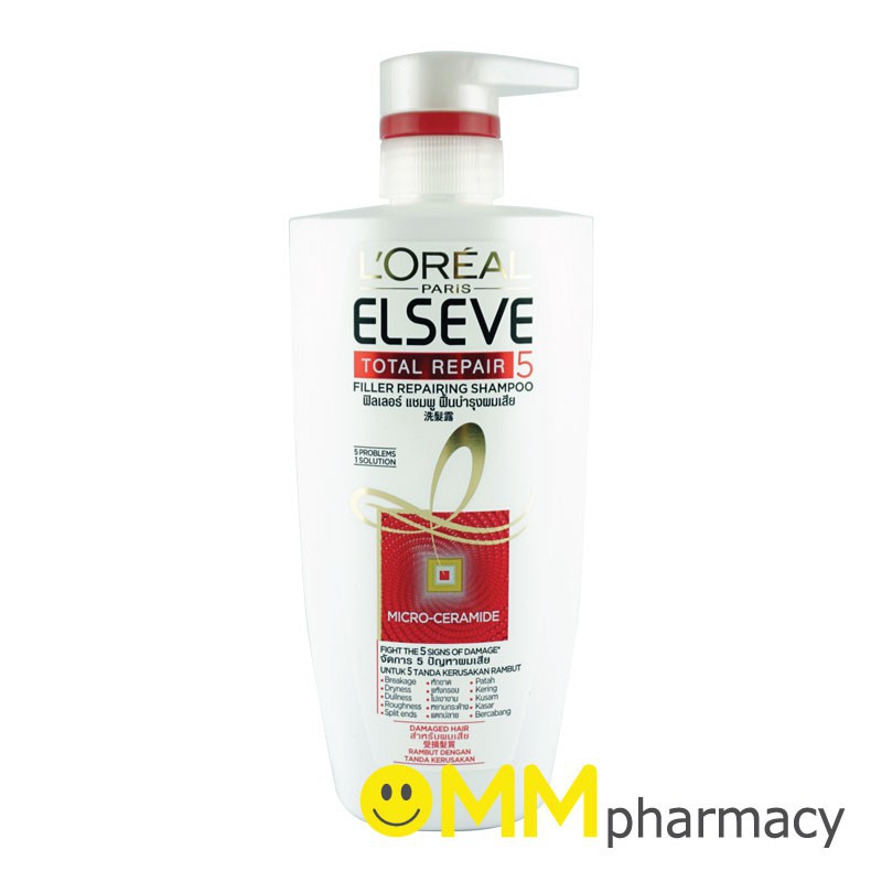 แชมพูลอรีอัล แชมพูลอริอัล แชมพู loreal LOREAL ELSEVE TOTAL REPAIR 5 ลอรีอัล เอลแซฟ โททอล รีแพร์ 5 ฟิ