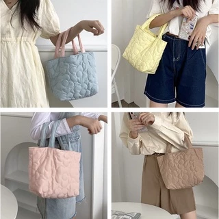 💕ivy กระเป๋าถือ นุ่มนิ่ม กระเป๋าผ้า (A215)