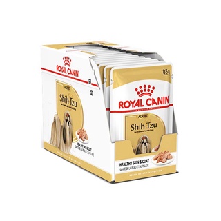 ROYAL CANIN โรยัล คานิน อาหารสำหรับสุนัขโตพันธุ์ชิห์สุ อายุ 10 เดือนขึ้นไป 85 กรัม (แพ็ค 12 ซอง)