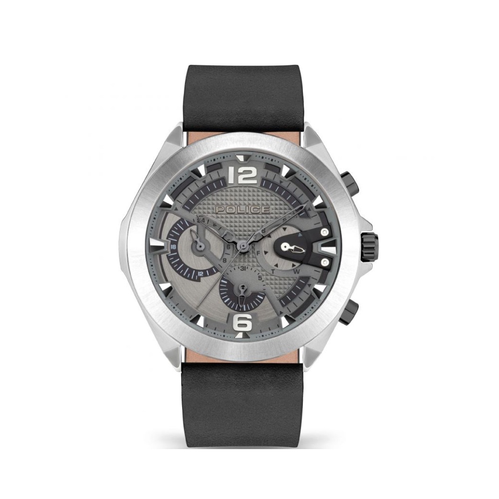 (ของแท้ประกันช้อป) POLICE นาฬิกาข้อมือผู้ชาย Multifunction ZENITH watch รุ่น PEWJF2108701 สีดำ