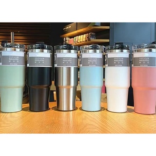 HAN แก้วเก็บความเย็น 30oz 890ml สแตนเลสแท้ รับประกันไอน้ำไม่เกาะแก้ว ขนาด 30ออนซ์ พร้อมส่งจากไทย สินค้าจริง รูปสุดท้าย