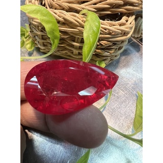 Lab made Ruby 22x 30mm weight 65 carats