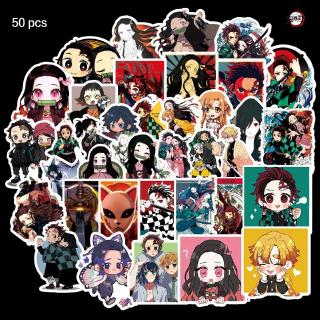 Y&amp;P| สติ๊กเกอร์ Demon Slayer ชุดสติ๊กเกอร์กราฟฟิตีกันน้ำ, 50 ชิ้น