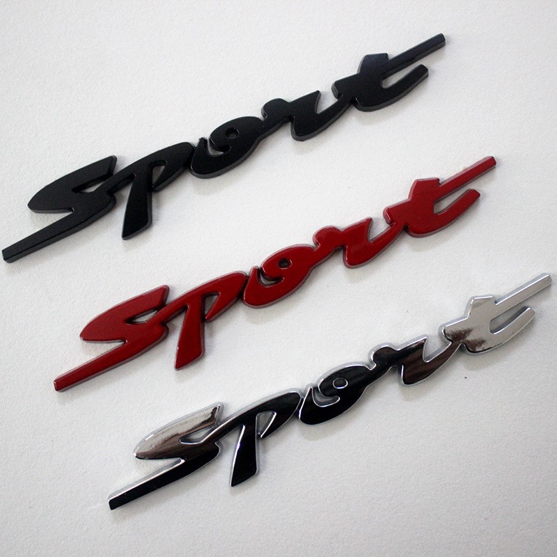 SPORT 3D Metal Letter Logo ของแต่งรถ (3 สี [S2]