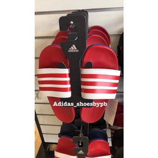 Adidas Adilette Comfort 💯✅ สีแดงขาวพื้นน้ำเงิน