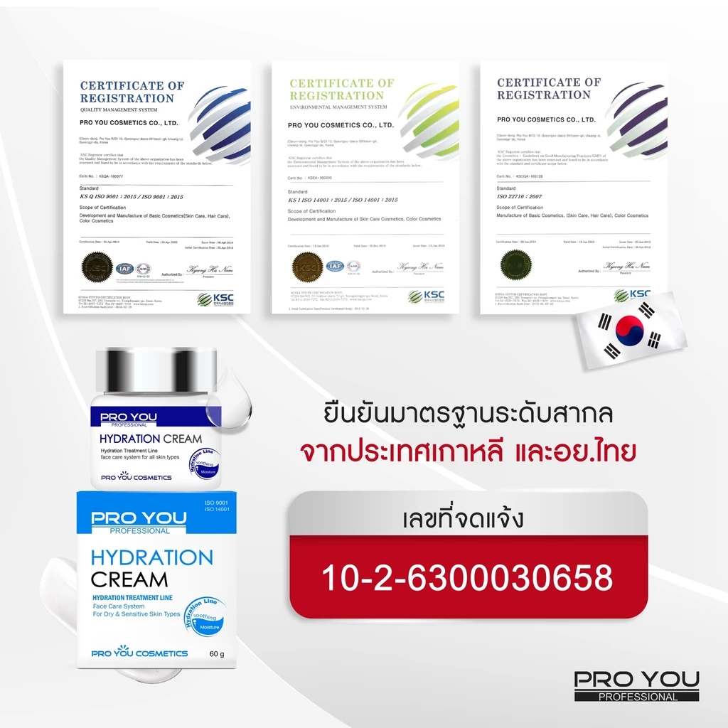 Proyou Hydration Cream 60g ครีมไฮยาลูรอนดูแลผิวอิ่มเด้ง thumbnail 9