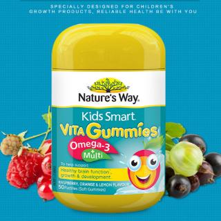 Natures Way Kids Smart Vita Gummies Multi Omega ฟัดจ์ หลาย โอเมก้า ออสเตรเลีย ทารก เด็ก มัลติวิตามิน โอเมก้า 3 ฟัดจ์