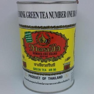 ﻿ChaTraMue Instant Green Tea ชาตรามือ ชาเขียวกรีนที 200กรัม กระป๋อง