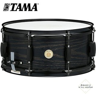 กลองสแนร์ TAMA WP1465BK-BOW Woodworks Snare Drum ขนาด 14" x 6.5" สีดำลายไม้