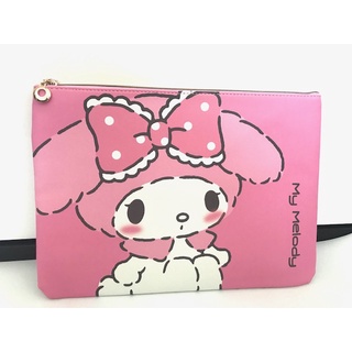 MY MELODY BIG1 เก็บเอกสาร กระเป๋าเอกสาร ซองเอกสาร อย่างดี มีผ้าซับด้านใน ลาย MY MELODY P  ขนาด 35x25x2 cm สีสดใส BY 8118