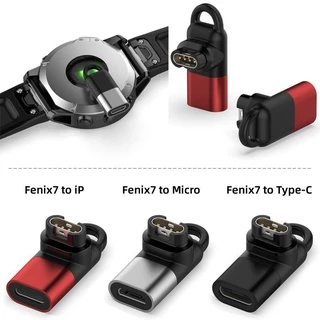 Ankndo สายชาร์จ Garmin อะแดปเตอร์ชาร์จ Type C Micro USB ตัวเมีย เป็น 4pin สําหรับนาฬิกา Garmin Fenix 7 6 5