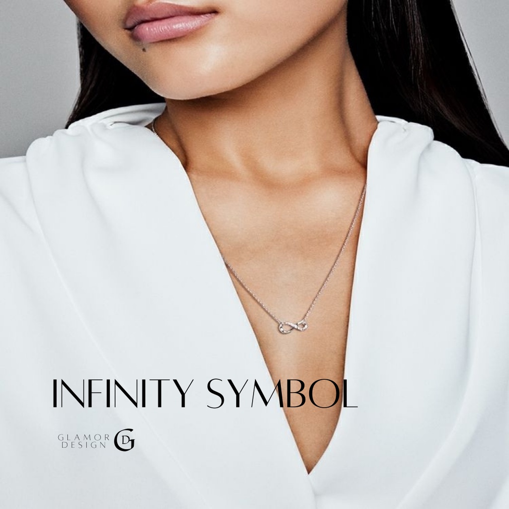 GLAMOR✨INFINITY SYMBOL "รักกันไม่มีวันสิ้นสุด" สร้อยคอเงินแท้ Silver925 + จี้เพชรสื่อความหมาย