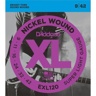 D’Addario สายกีตาร์ไฟฟ้า EXL120 (ราคา/ชุด)