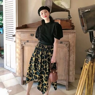 TUM012 TARA SARA เสื้อคอจีน สีดำ แขนพอง เนื้อผ้าซาร่า ผ้าดีมาก งานดี ทรงน่ารักมาก จะใส่เที่ยว ใส่ทำงาน ได้หมด