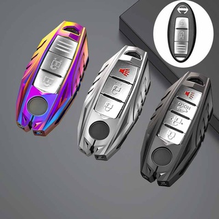 For Nissan Almera Sylphy Teana X-Trail Grand Livina Keyless Remote Zinc Alloy+TPU Protection Car Key Cover Casing