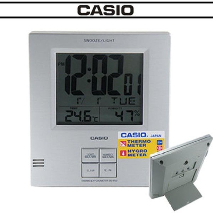 Casio Dq-950 Digital Auto Calendar Wall Clock
 Silver