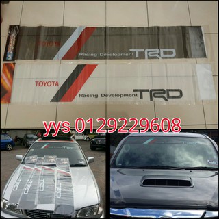 สติกเกอร์ติดกระจกหน้ารถ TOYOTA TRD TAMPAL DALAM TOYOTA SEG KE HILUX SE VIOS วัสดุ PLASTIK TAIWAN