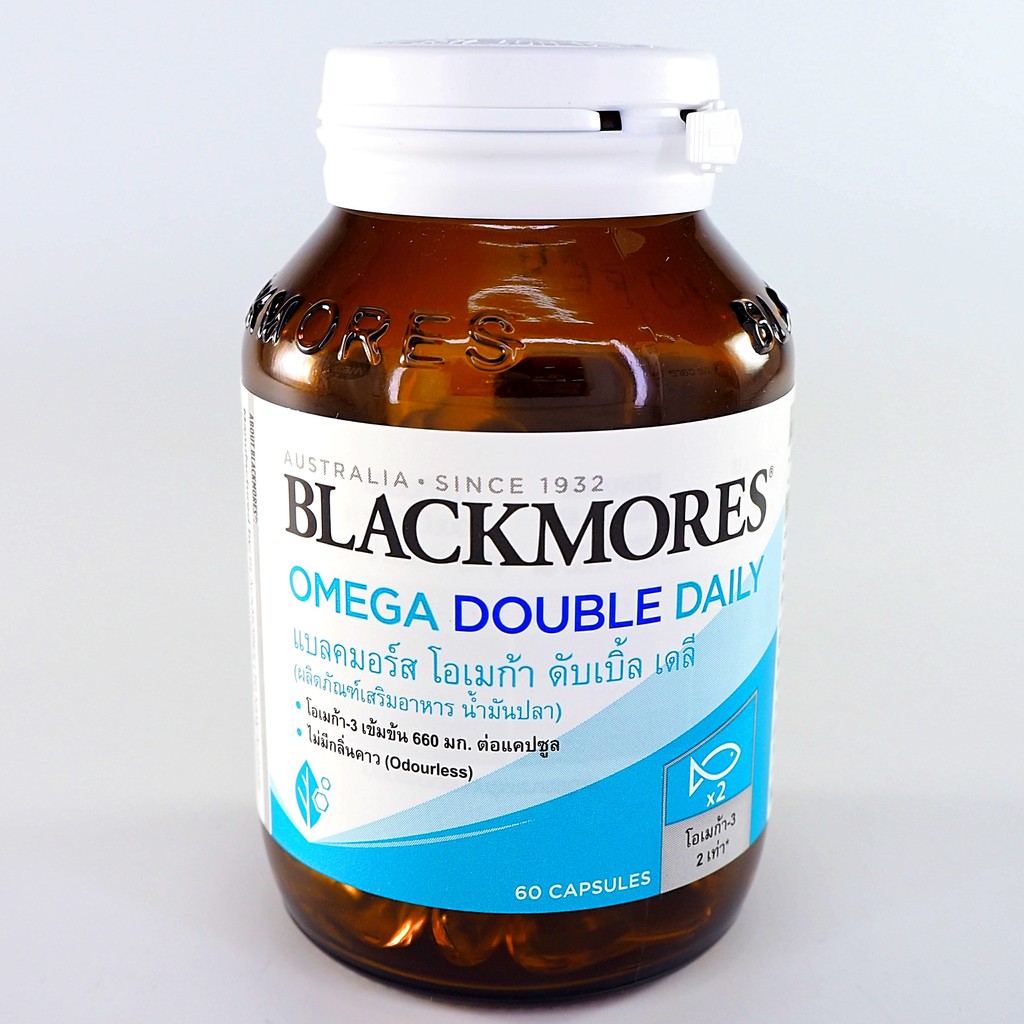 Blackmores Omega Double Daily (60 แคปซูล) แบลคมอร์ส โอเมก้า ดับเบิ้ลเดล