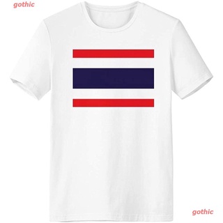 เสื้อยืดผู้ชายและผู้หญิง Thailand National Flag Asia Country T-Shirt Workwear Pocket Short Sleeve Sport Clothing Popular